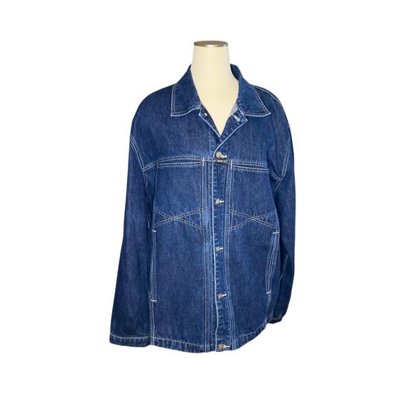 Vintage 00s Marithe Francois Girbaud Denim Trucker Jacket Men's XL Rap Hip Hop - Picture 2 of 7